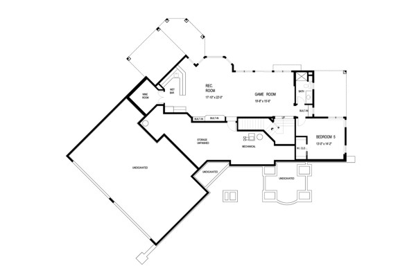 Optional Basement Plan image of Bellingham House Plan